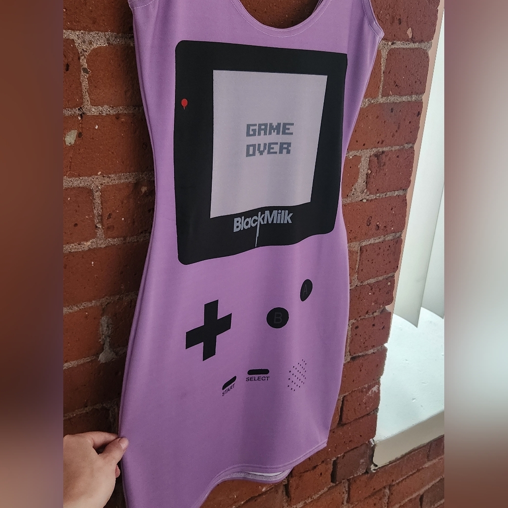 Lavender Gamer Bodycon Dress Blackmilk Clothing Small NWT - Picture 3 of 10